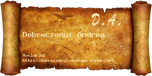 Debreczenyi Andrea névjegykártya